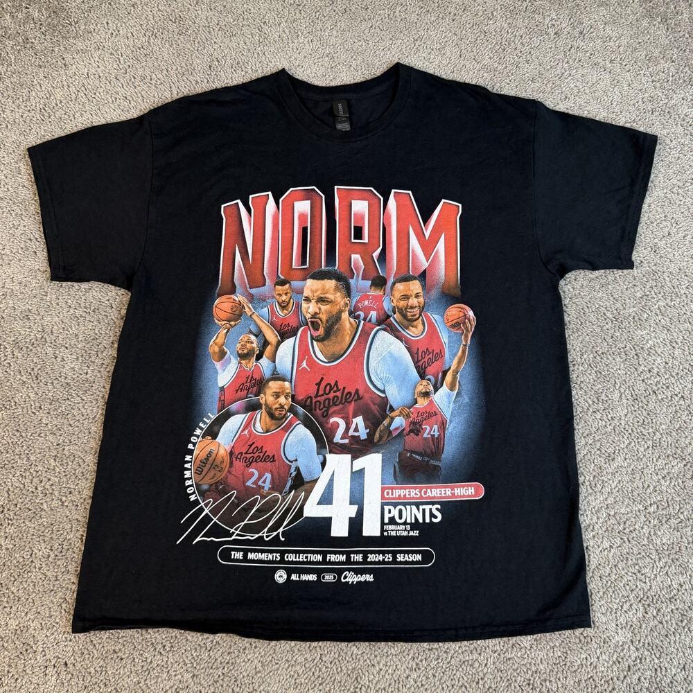 Gildan Shirt Mens XL Black Norm 41 Points Graphic Crew Neck Cotton